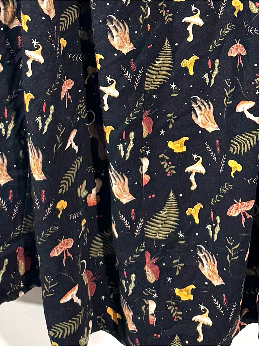 Disturbia Liviana Midi Dress Sz 16 Mushroom Occult Whimsigoth Witchy Forest - Picture 10 of 15
